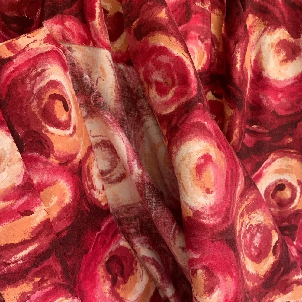 Vintage 60’s Ui- Maikai Floral Shift Dress Orange & Red Size 32 US 4/6 - Picture 4 of 12